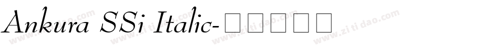 Ankura SSi Italic字体转换